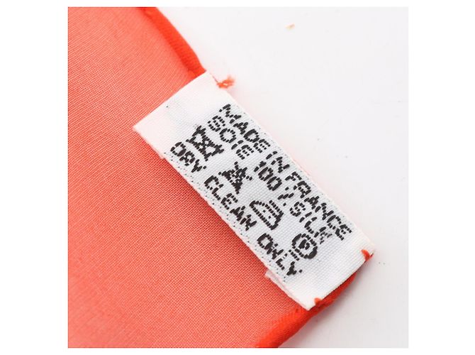 Hermès Sciarpa in seta Hermes Grands Fonds Rosso Multicolore - vista 4