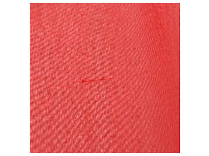 Hermès Sciarpa in seta Hermes Grands Fonds Rosso Multicolore - vista 7