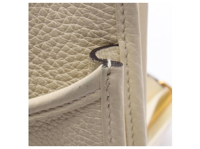 Hermès Borsa a tracolla Hermes Evelyne 23 Crème Bianco - vista 8
