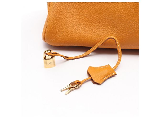 Hermès Borsa Hermes Birkin 40 in pelle Togo gialla Giallo - vista 6