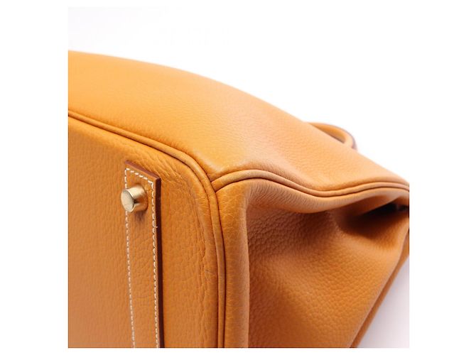 Hermès Borsa Hermes Birkin 40 in pelle Togo gialla Giallo - vista 7