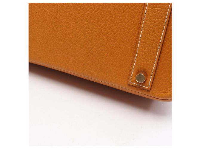 Hermès Borsa Hermes Birkin 40 in pelle Togo gialla Giallo - vista 8