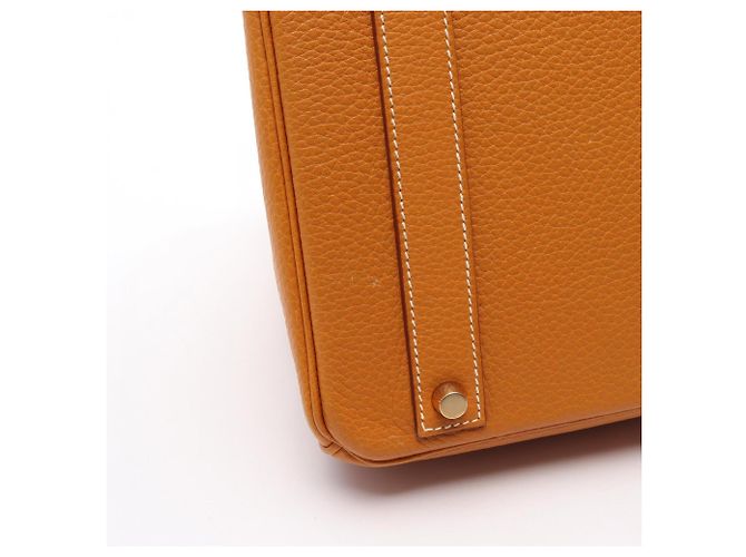 Hermès Borsa Hermes Birkin 40 in pelle Togo gialla Giallo - vista 9