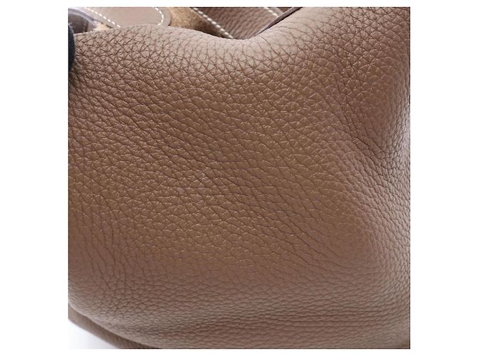 Hermès Borsa Hermes Picotin Lock MM Etoupe Marrone - vista 10