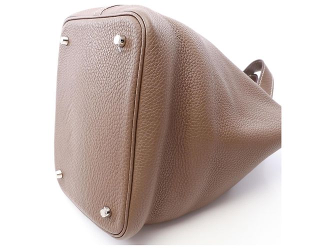 Hermès Borsa Hermes Picotin Lock MM Etoupe Marrone - vista 6
