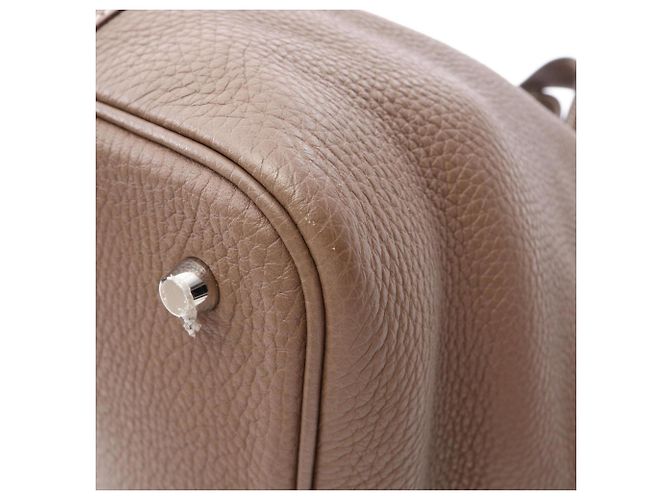 Hermès Borsa Hermes Picotin Lock MM Etoupe Marrone - vista 7