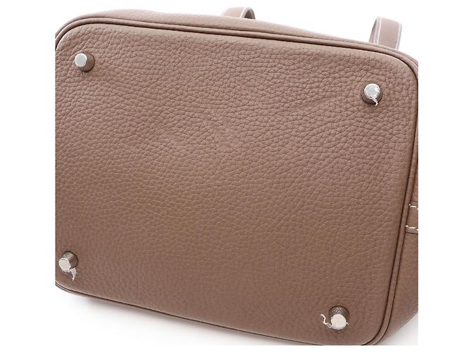 Hermès Borsa Hermes Picotin Lock MM Etoupe Marrone - vista 9