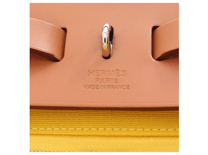Hermès Bolso 2-Way Hermes Herbag Zip PM Castaño Amarillo - vista 4