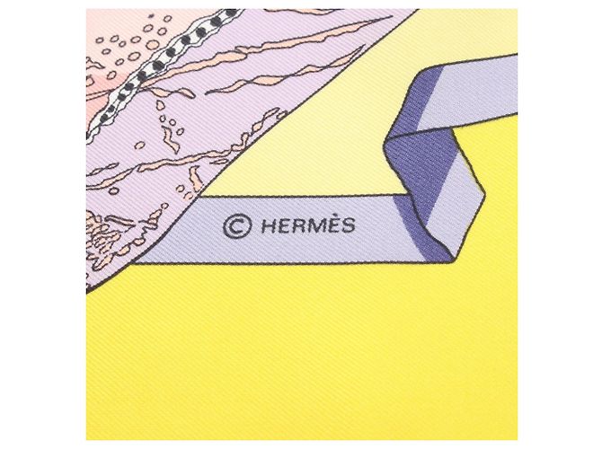 Hermès Sciarpa in seta Carré 90 Hello Dolly Hermes Multicolore Giallo - vista 2