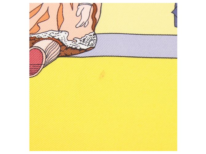 Hermès Sciarpa in seta Carré 90 Hello Dolly Hermes Multicolore Giallo - vista 4