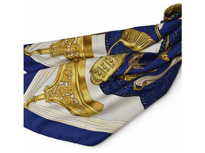 Hermès Hermes Carré 90 Schal Marineblau - Ansicht 4
