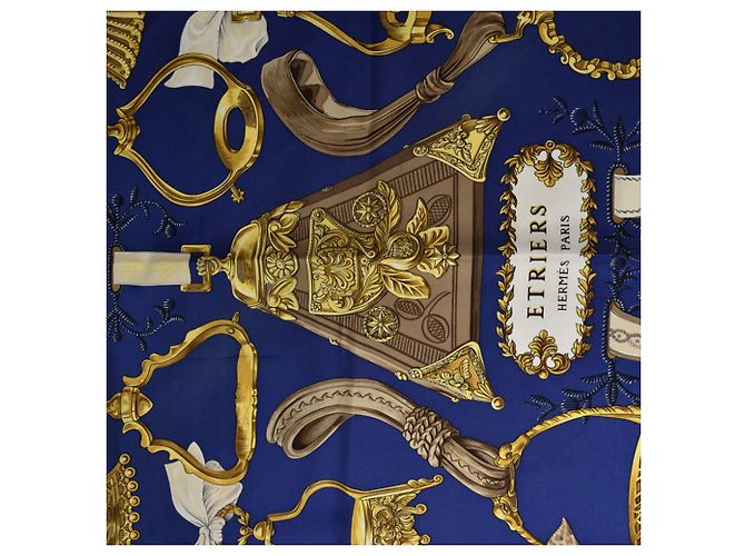 Hermès Hermes Carré 90 Schal Marineblau - Ansicht 5
