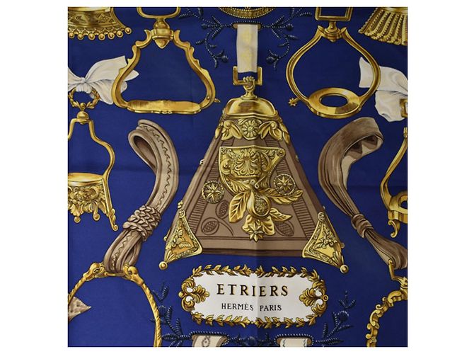Hermès Hermes Carré 90 Schal Marineblau - Ansicht 6