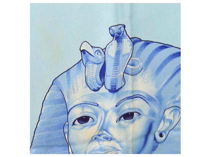 Hermès Sciarpa in seta Carré 90 Tutankhamun Hermes Blu Multicolore - Ansicht 4