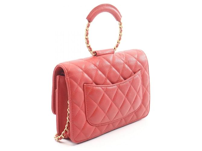 Borsa a tracolla 2-way Chanel Matelassé Loop Handle Rosso - vista 2