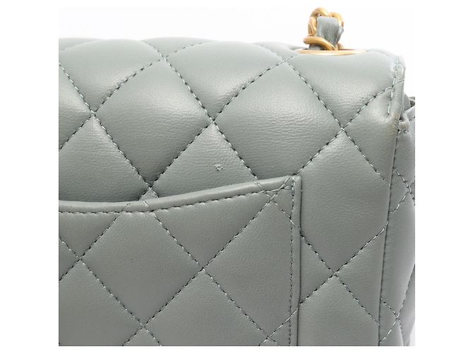 Borsa a Spalla Chanel Mini Matelassé Verde - vista 11