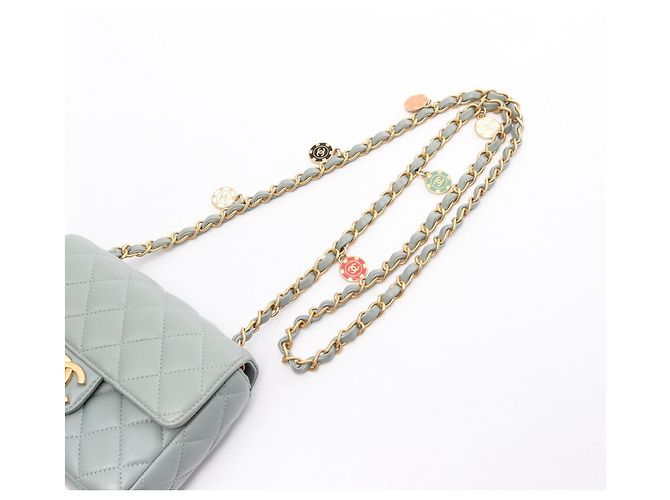 Borsa a Spalla Chanel Mini Matelassé Verde - vista 12
