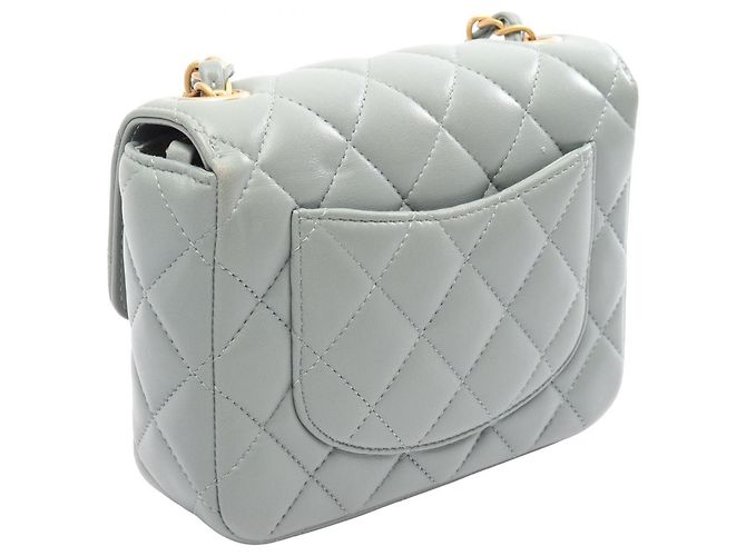 Borsa a Spalla Chanel Mini Matelassé Verde - vista 2