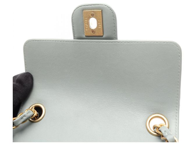 Borsa a Spalla Chanel Mini Matelassé Verde - vista 7
