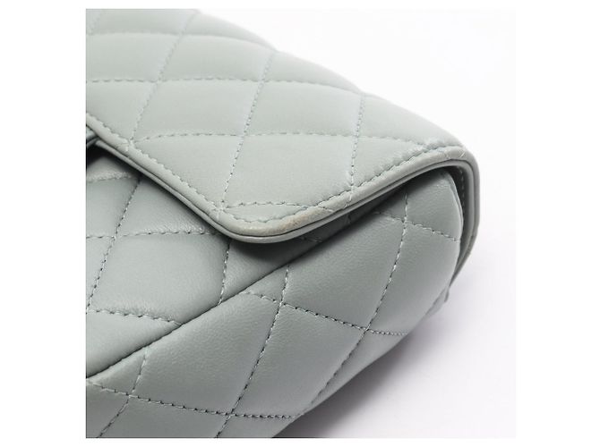 Borsa a Spalla Chanel Mini Matelassé Verde - vista 9