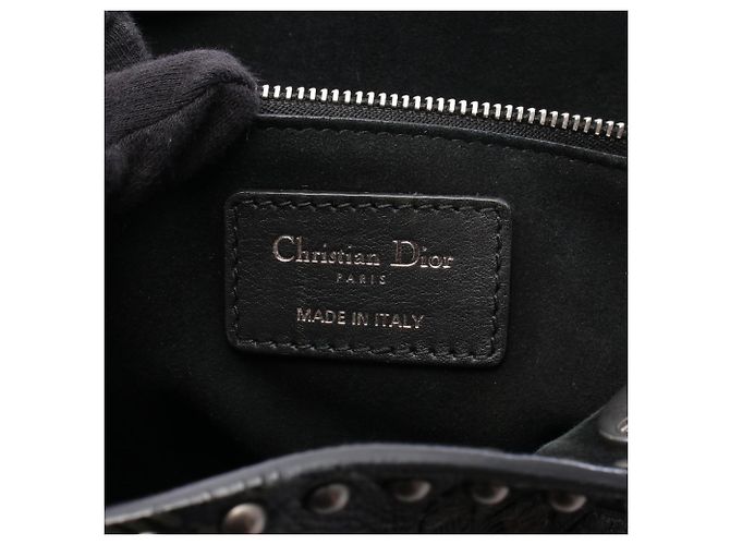 Christian Dior Dior LADY DIOR 2-Way Handtasche Schwarz Khaki - Ansicht 4