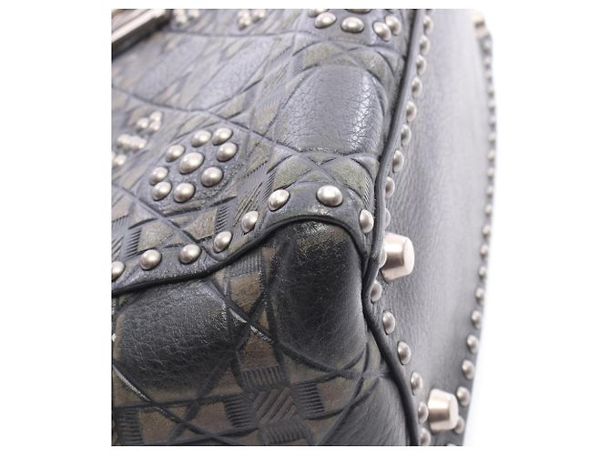 Christian Dior Dior LADY DIOR 2-Way Handtasche Schwarz Khaki - Ansicht 7