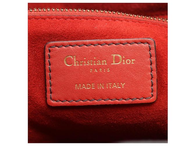 Christian Dior Dior LADY DIOR Borsa 2-Way con borchie Bordò - vista 4