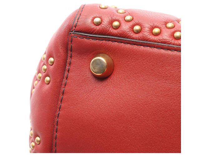 Christian Dior Dior LADY DIOR Borsa 2-Way con borchie Bordò - vista 9