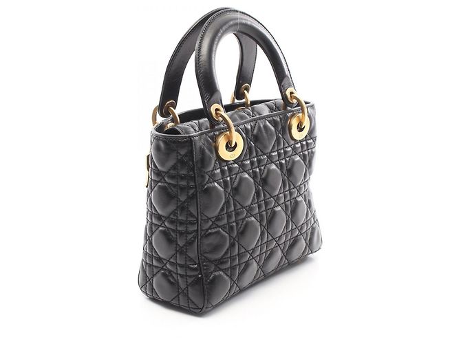 Borsa a 2 vie Christian Dior Dior Lady Small Cannage Nero - vista 2