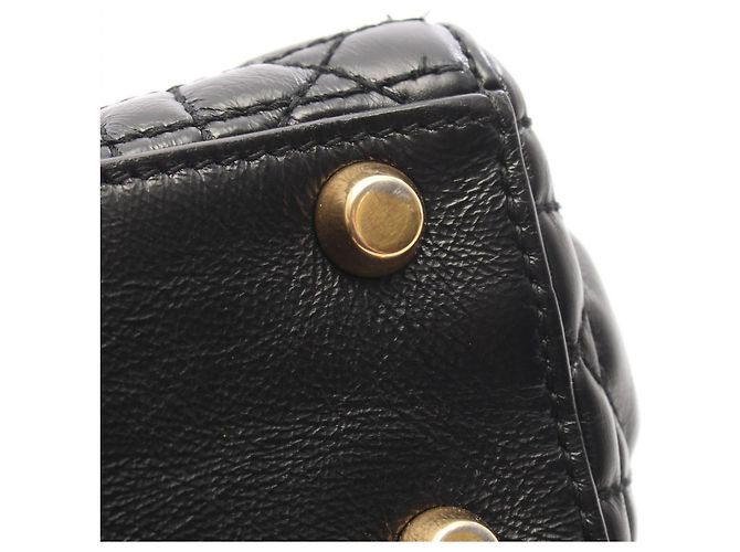 Borsa a 2 vie Christian Dior Dior Lady Small Cannage Nero - vista 8