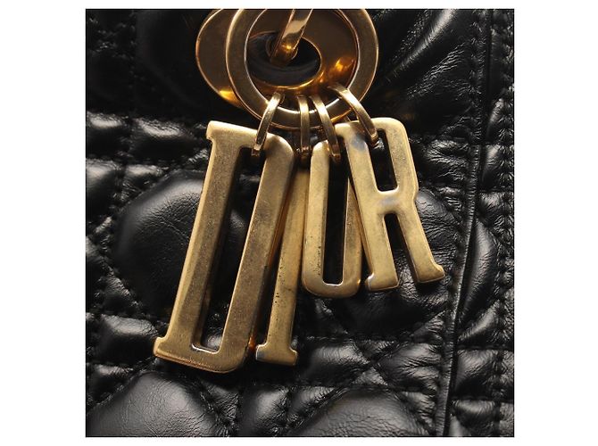Borsa a 2 vie Christian Dior Dior Lady Small Cannage Nero - vista 9