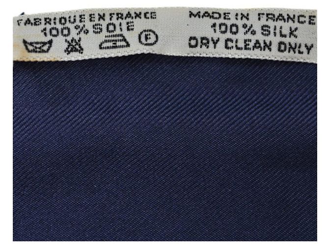 Hermès Foulard Hermes Carre 90 Blu navy - vista 8