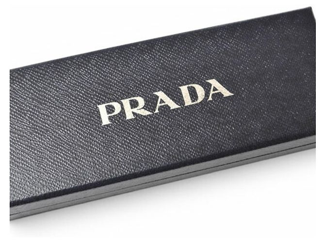 Portachiavi Saffiano Lock di Prada in bianco Talco - vista 7