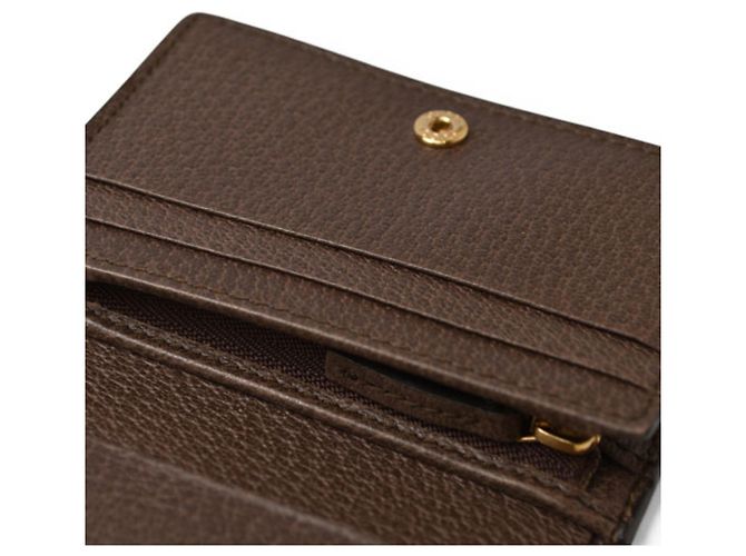 Cartera bi-fold Gucci Ophidia Castaño Beige - vista 7