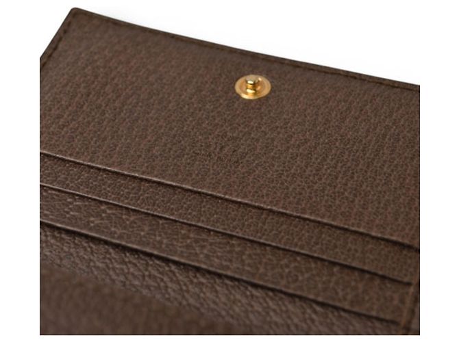 Cartera bi-fold Gucci Ophidia Castaño Beige - vista 8