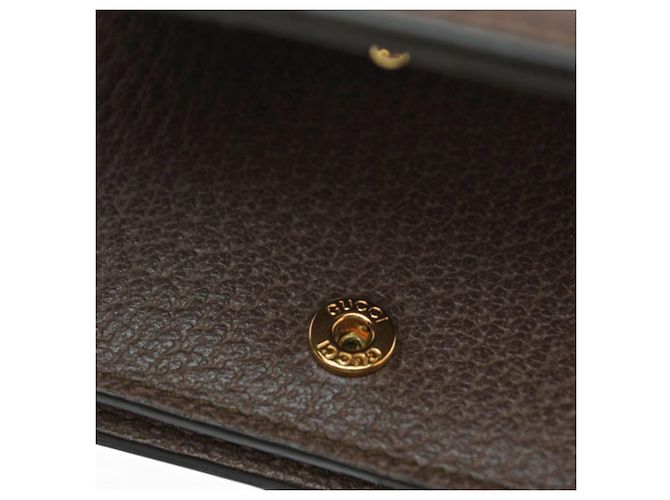 Cartera bi-fold Gucci Ophidia Castaño Beige - vista 9
