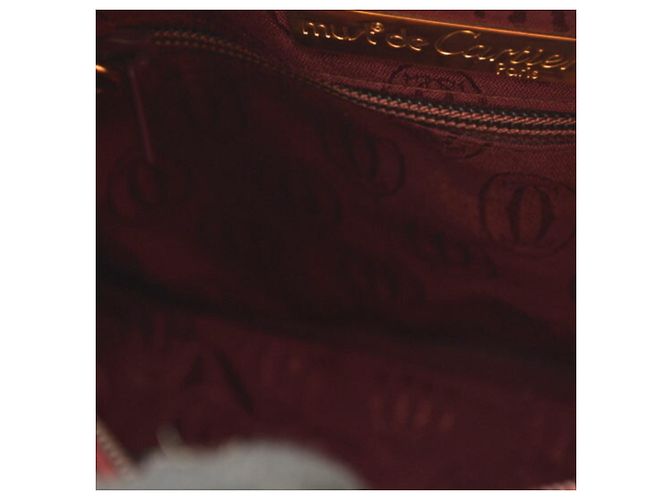 Borsa a tracolla in pelle Cartier Must de Bordeaux Bordò - vista 13