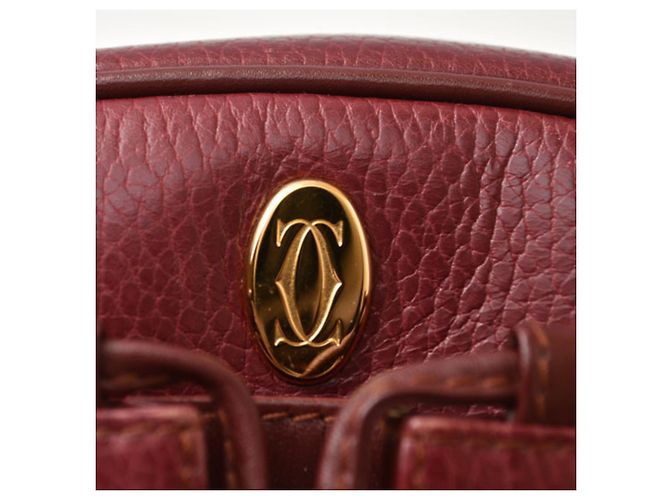 Borsa a tracolla in pelle Cartier Must de Bordeaux Bordò - vista 5