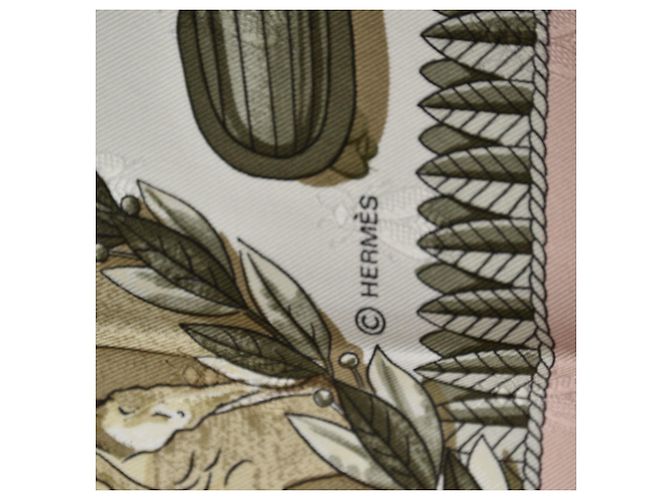 Hermès Hermes Carré 90 Schal Pink Weiß Beige - Ansicht 10