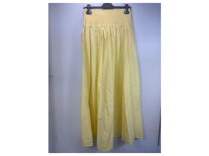 Autre Marque Susana Monaco Falda Maxi de Algodón Amarillo - vista 2