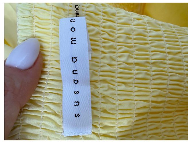 Autre Marque Susana Monaco Falda Maxi de Algodón Amarillo - vista 3
