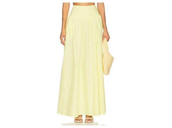 Autre Marque Susana Monaco Falda Maxi de Algodón Amarillo - vista 6
