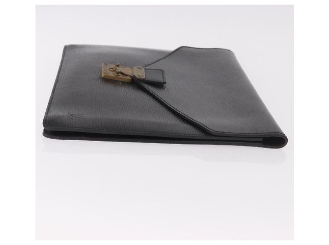 LOUIS VUITTON Epi Porte Documents Senatur Valigetta Nera M54452 LV Auth ka4997 Nero - vista 3
