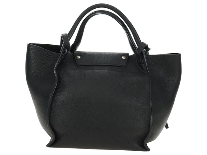 Céline CELINE Big bag Small Hand Bag Pelle Nero Argento Auth 189349SAM - vista 2