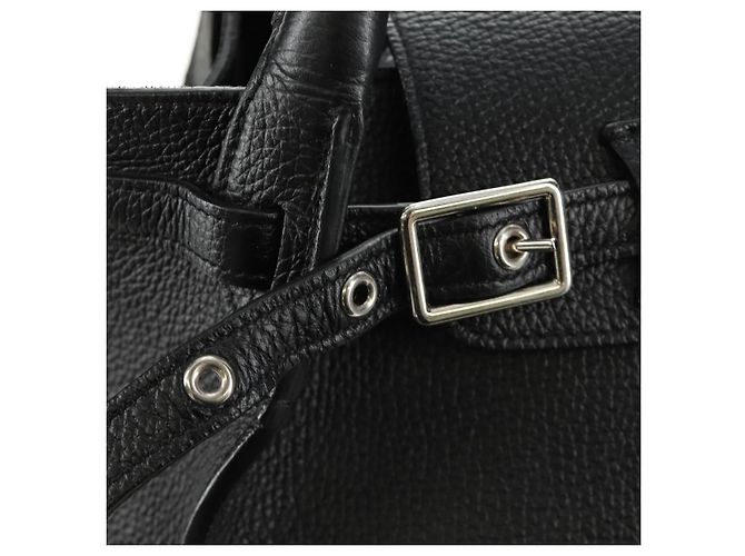 Céline CELINE Big bag Small Hand Bag Pelle Nero Argento Auth 189349SAM - vista 20