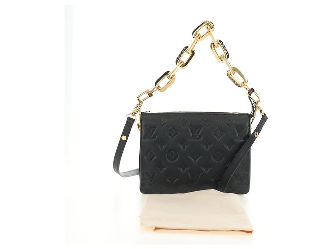 LOUIS VUITTON Bolsa Monogram Emboss Kussan BB Preta M21259 LV Auth 189752SV Preto - vista 12
