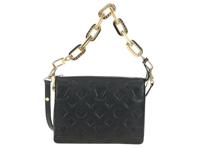 LOUIS VUITTON Bolsa Monogram Emboss Kussan BB Preta M21259 LV Auth 189752SV Preto - vista 13