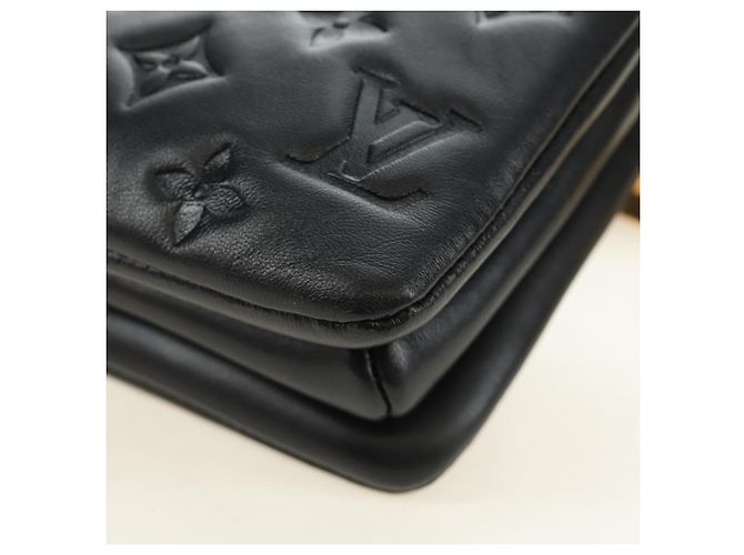 LOUIS VUITTON Bolsa Monogram Emboss Kussan BB Preta M21259 LV Auth 189752SV Preto - vista 18