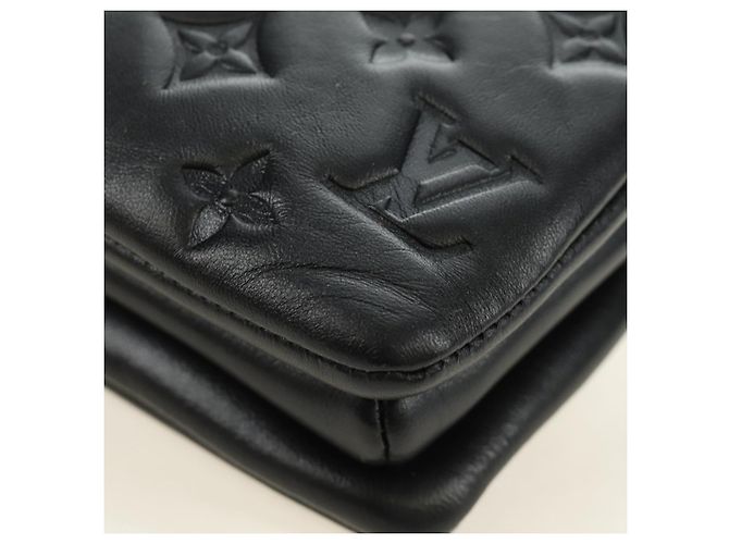 LOUIS VUITTON Bolsa Monogram Emboss Kussan BB Preta M21259 LV Auth 189752SV Preto - vista 20