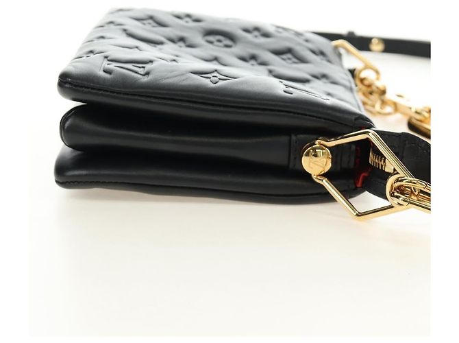LOUIS VUITTON Bolsa Monogram Emboss Kussan BB Preta M21259 LV Auth 189752SV Preto - vista 4